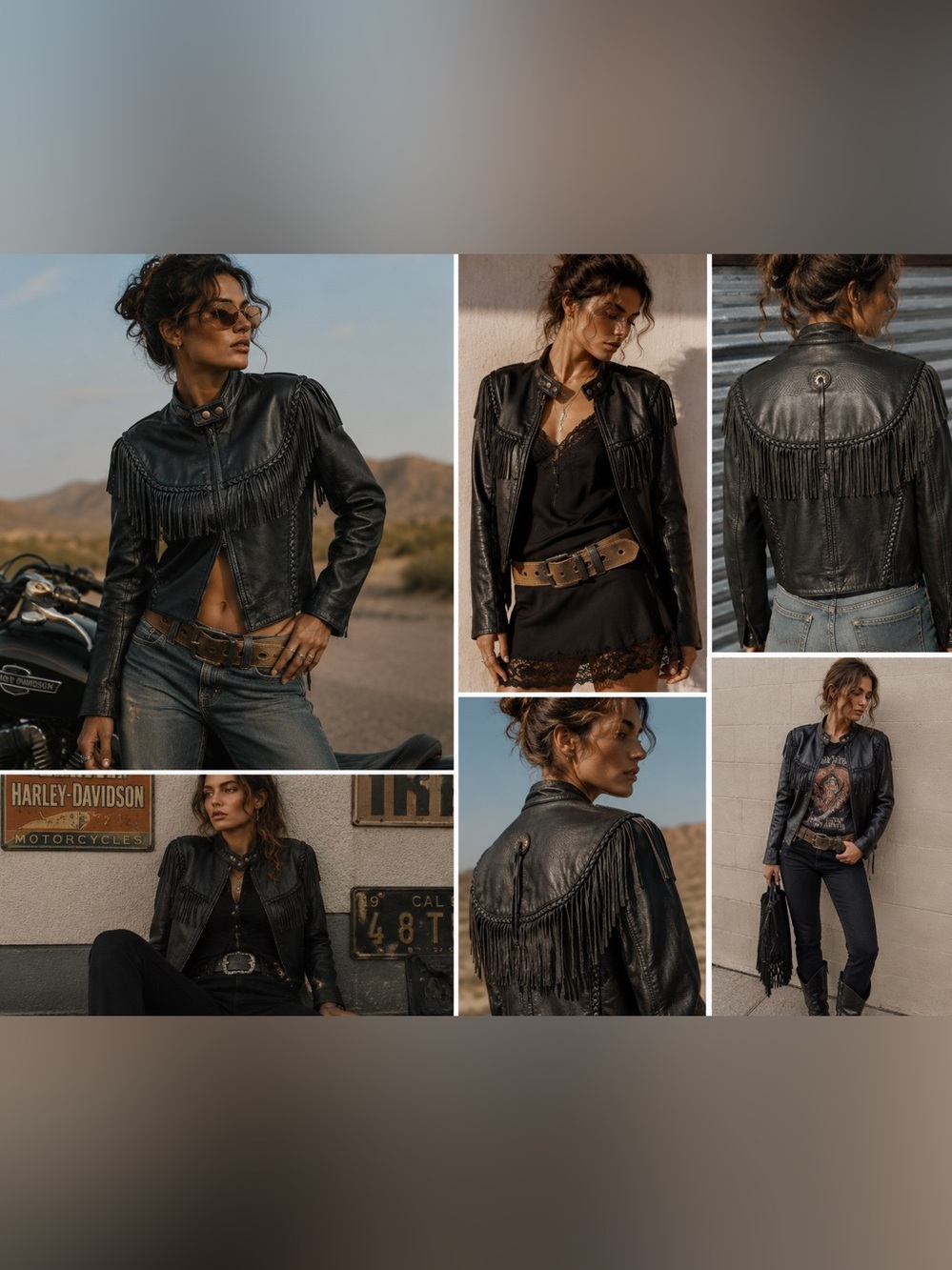 Vintage Harley-Davidson Willie G Women’s Fringe Leather Jacket